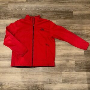 The North Face WindWall Jacket Mens XL Red Full Zip Softshell